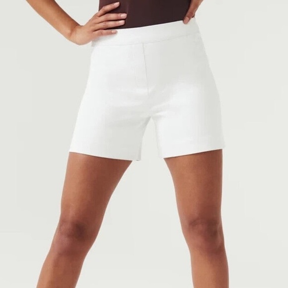 SPANX Pants - NWT Spanx On the Go 6” Shorts With Silver Lining Technology White